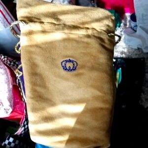 Crown Royal Extra Large Bag with Gold Drawstrings Great for Storage 13"x9"x4"
